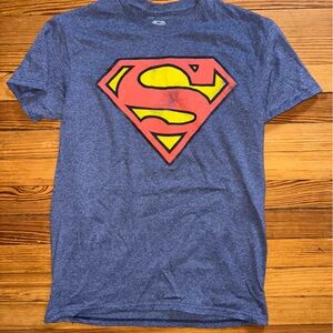 DC Comics Superman Emblem Heather Blue Tee